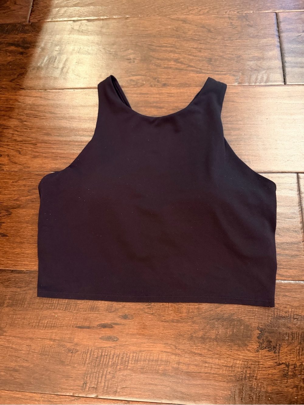 Athleta Conscious Crop Black High Neck Tank Top